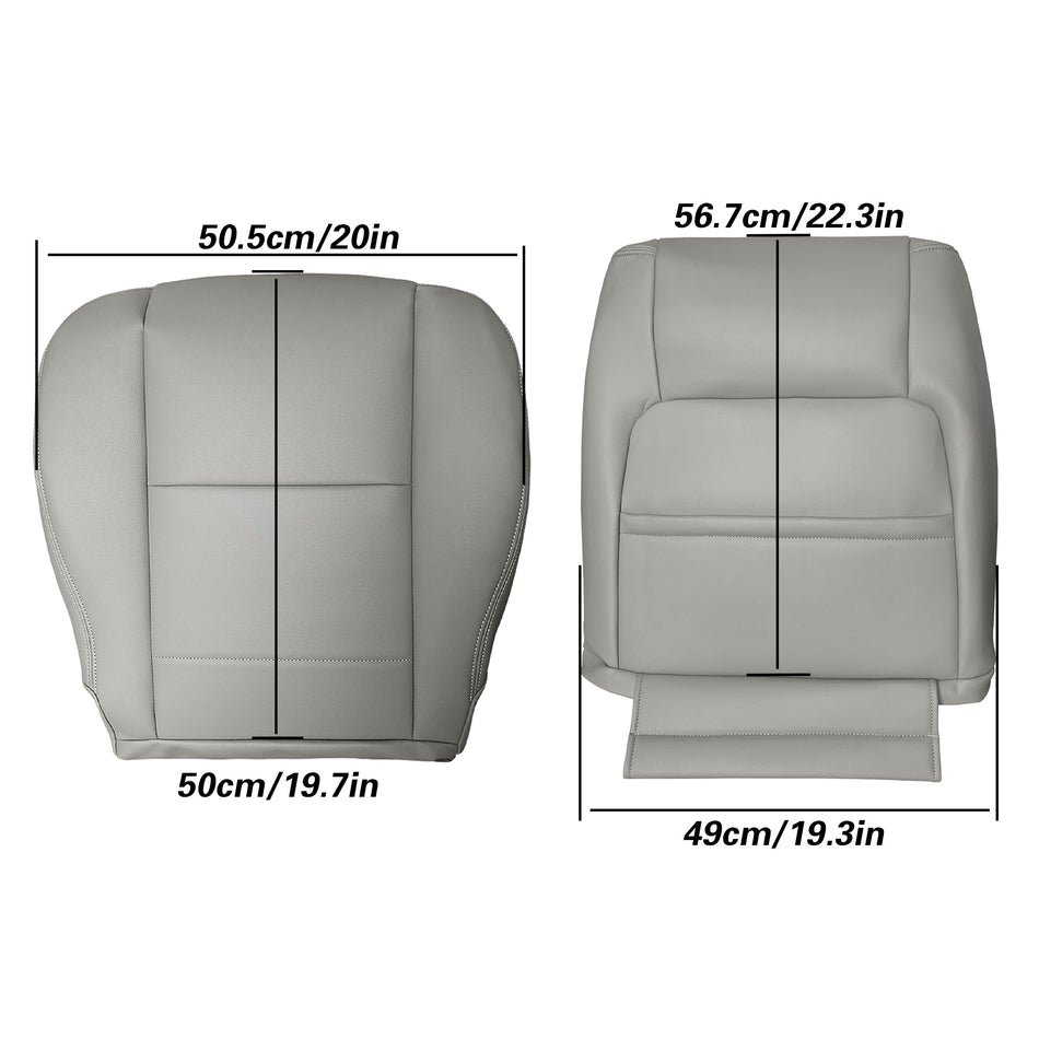 Labwork Seat Cover Driver Passenger Bottom Top For Toyota Sequoia 2000-2007 Gray