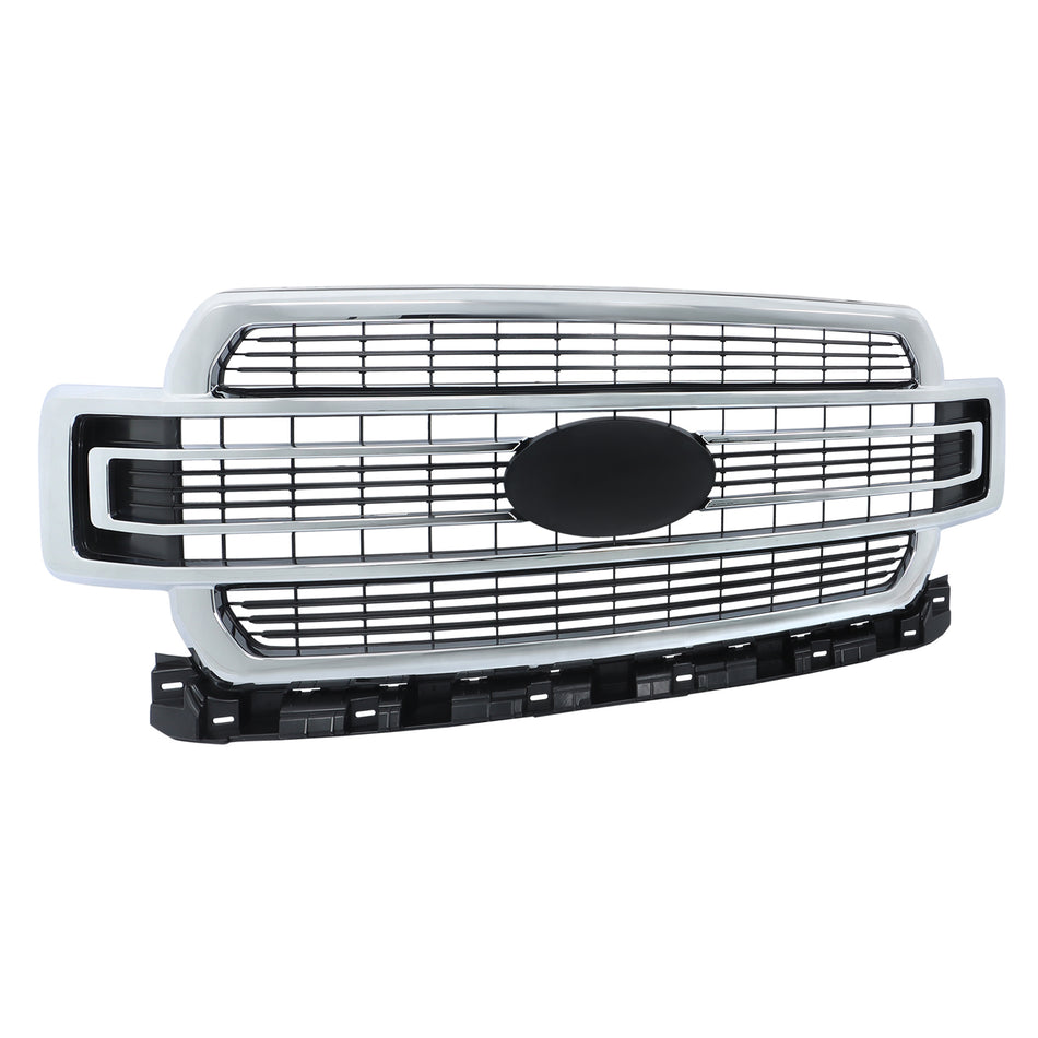 Labwork Front Upper Grille Chrome For 2018-2020 F150 Limited JL3Z8200RA