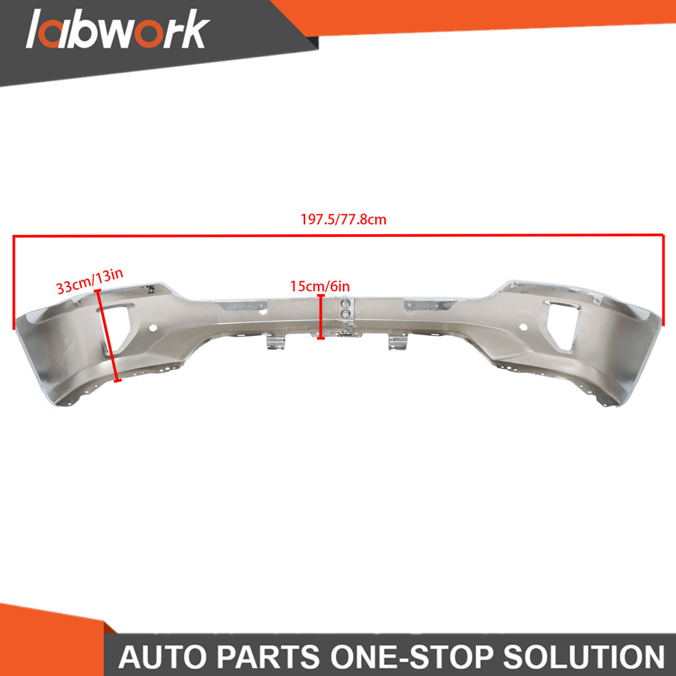Labwork Front Bumper For Chevrolet Silverado 1500 16-2018 Chrome Steel W/ Holes