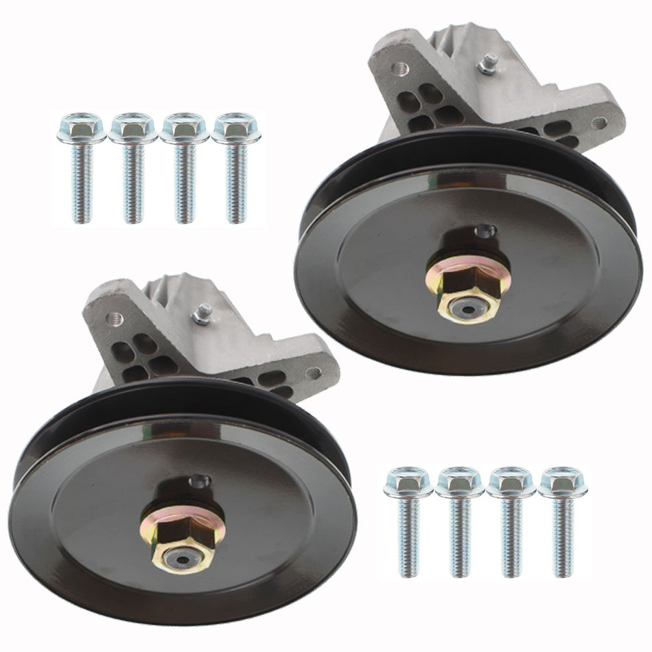 Spindle Assembly W/Pulley Bolt 2 Pack Kit For Troy Bilt MTD 618-06991 918-06991