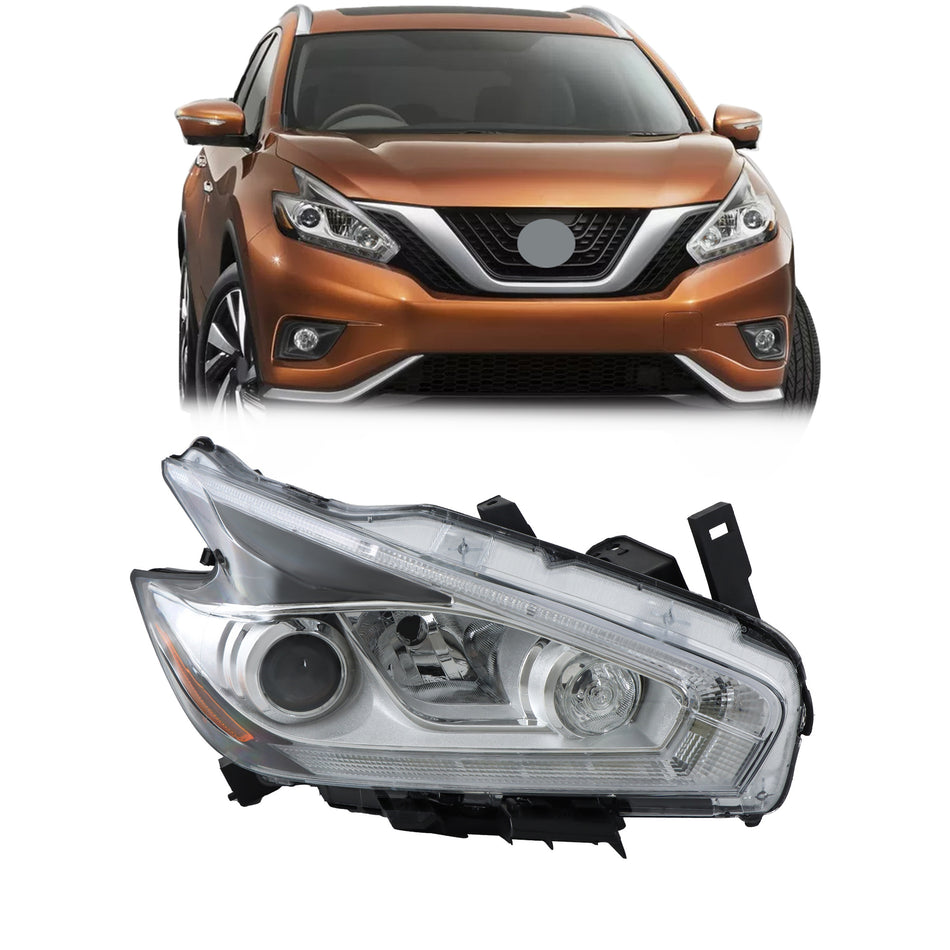Labwork Right Side Headlight For 2015-16 Nissan Murano Halogen LED DRL Projector