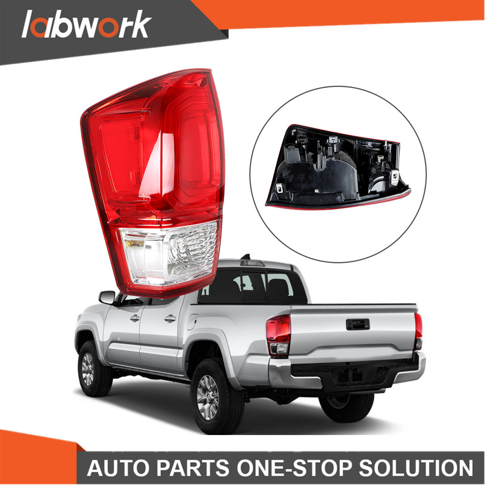 Labwork Rear Driver Left Tail Light For 2016-19 Tacoma SR SR5 Brake Lamp Halogen