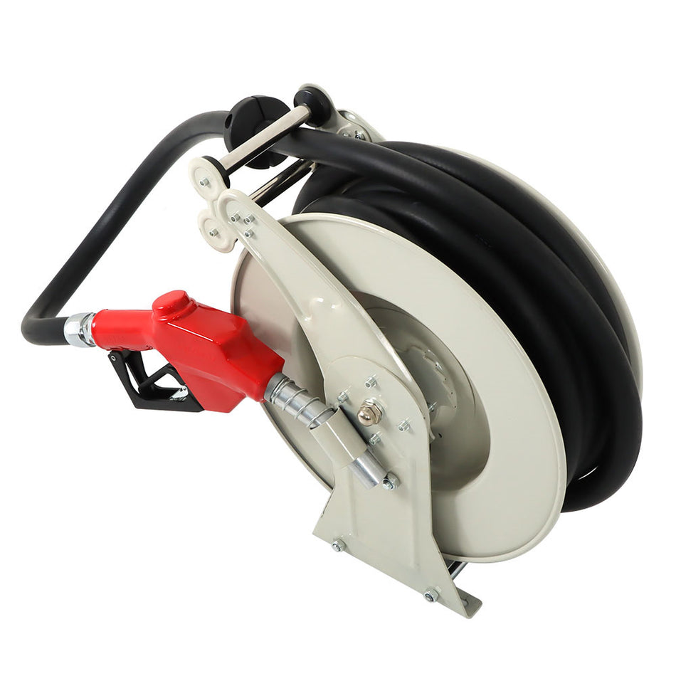 With Auto Refueling Nozzle 33' x 1" Fuel Hose Reel Retractable Diesel Hose Reel