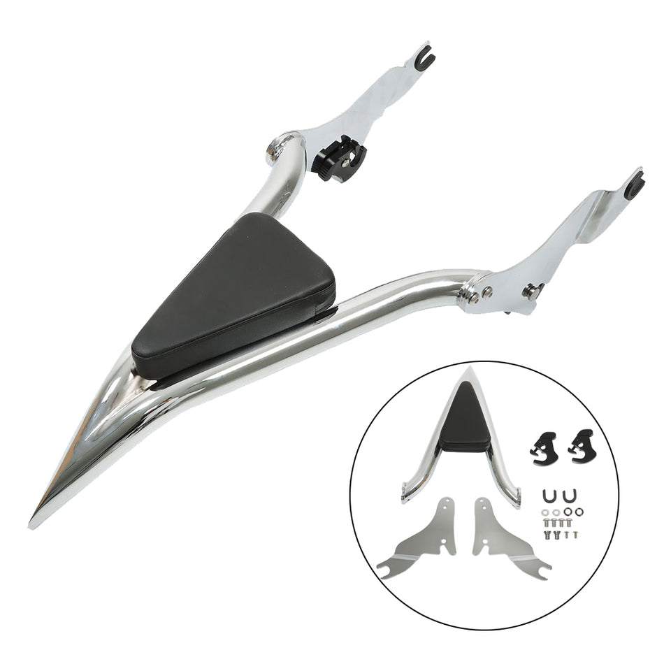 For Touring CVO Road Street Glide Road King 09-20 16" Tall Backrest Sissy Bar