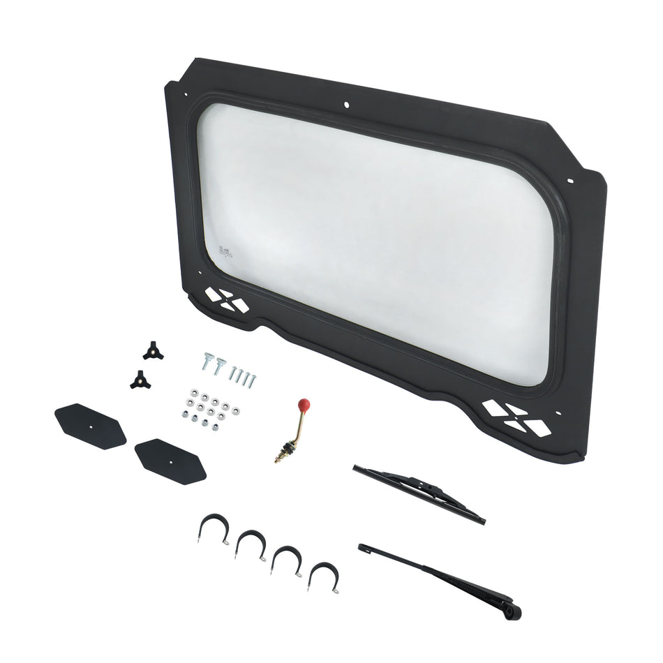 Full Glass Windshield W/Wiper Front For Polaris RZR 900 1000 Turbo 2014-2018