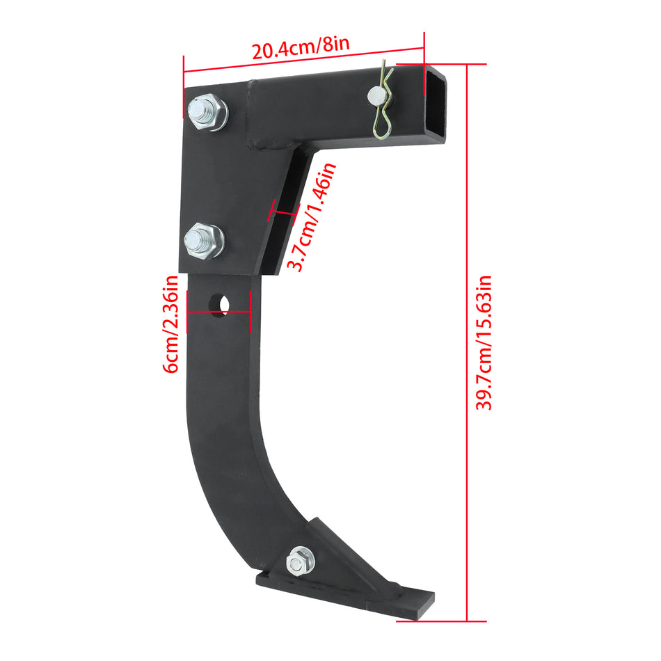 Attachments Hitch Mounted Ripper Box Scraper 16" Shank for 2" Receiver Adapters