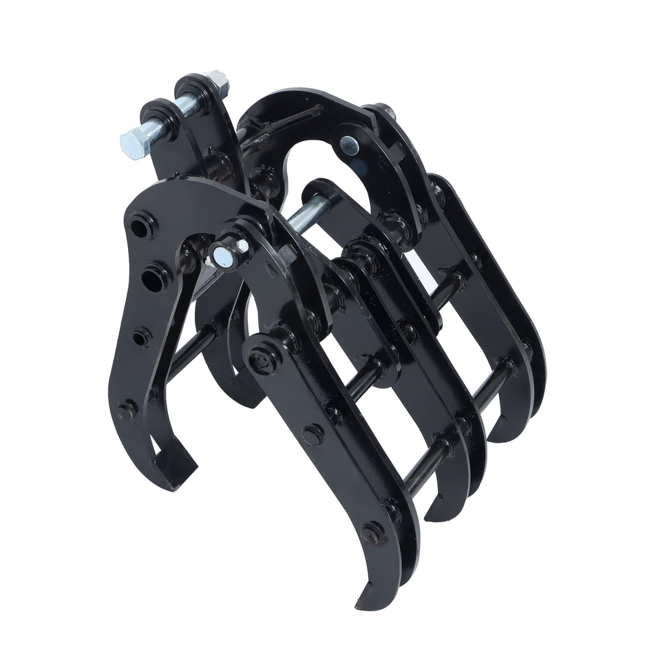 Wide Opening Excavator Claw Grabber Attachment - Fits Small Digging Machines