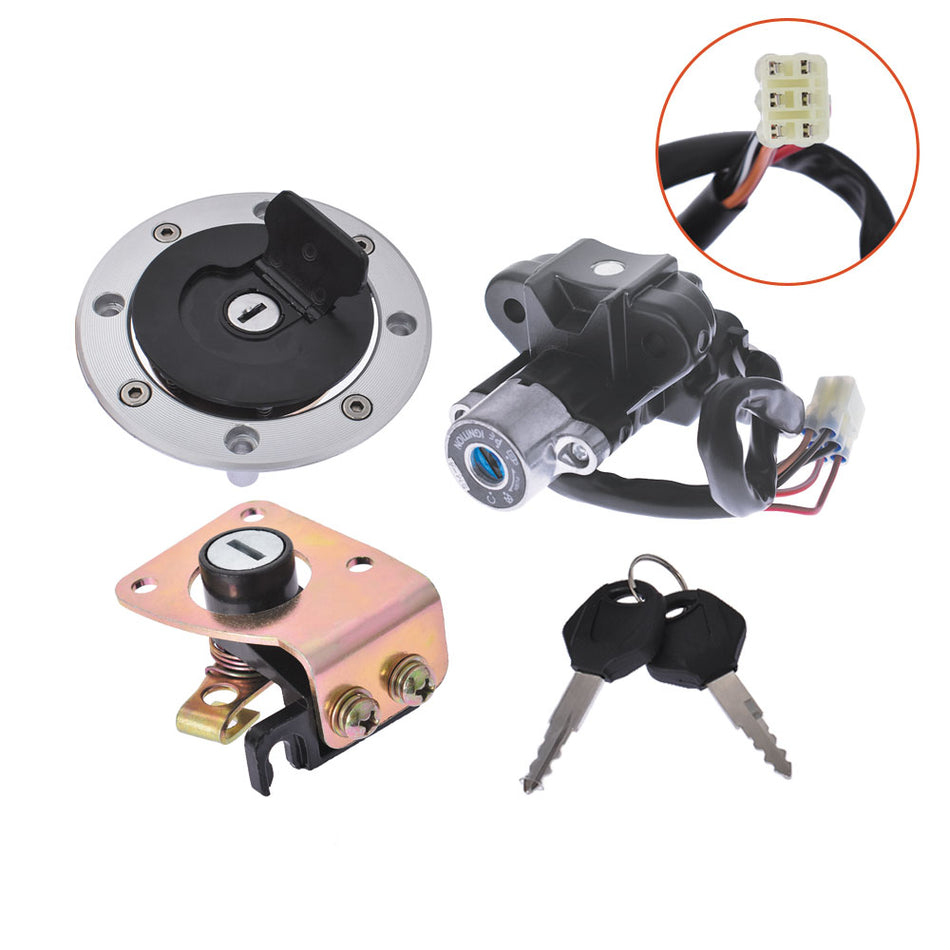 Ignition Switch Seat Gas Cap Lock Key Fit For Suzuki 1997 1998 1999 2000 gsxr600