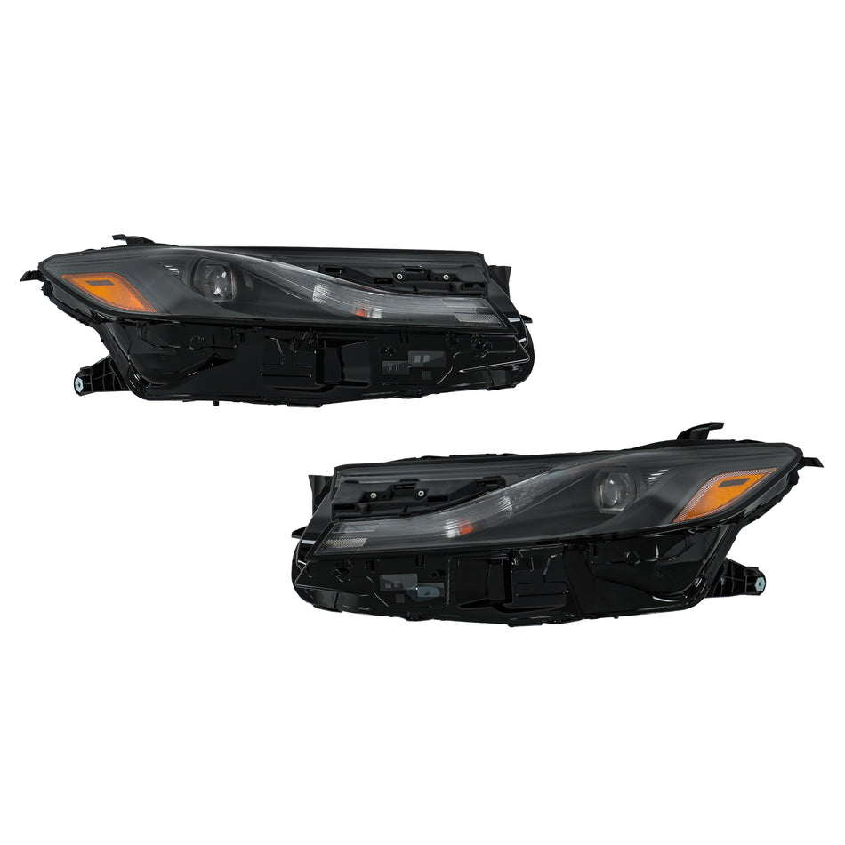 For Toyota Camry SE LE 2025 Headlights LED Headlamp Left+Right Single Lens Black