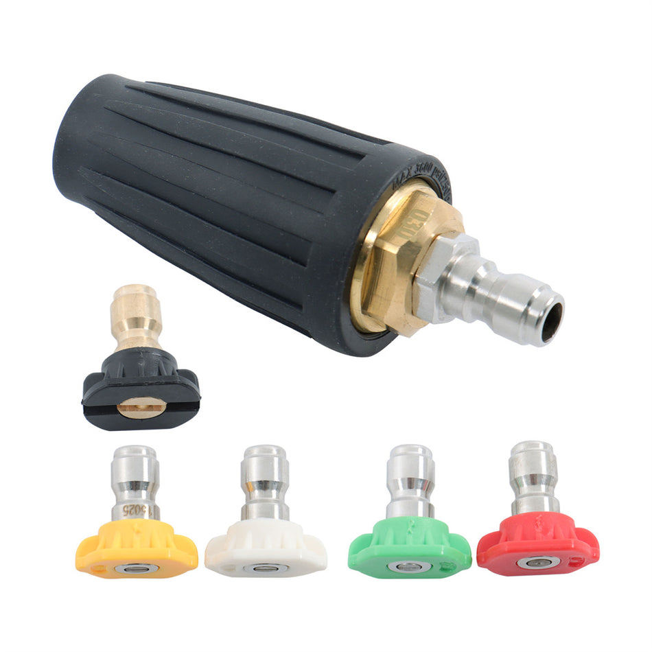 Pressure Washer Turbo Nozzle Tool 1/4 Quick 360°Rotating Spray Turbo 3600PSI