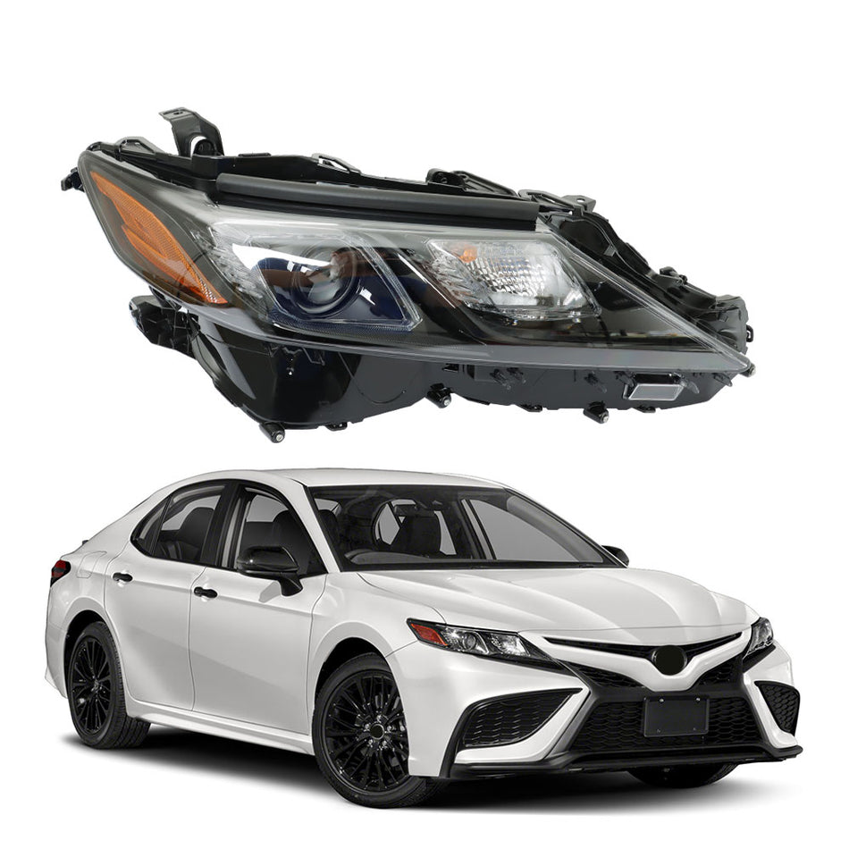 Labwork Right Headlight Assembly Fit For 2020-2022 Toyota Camry SE W/LED Black