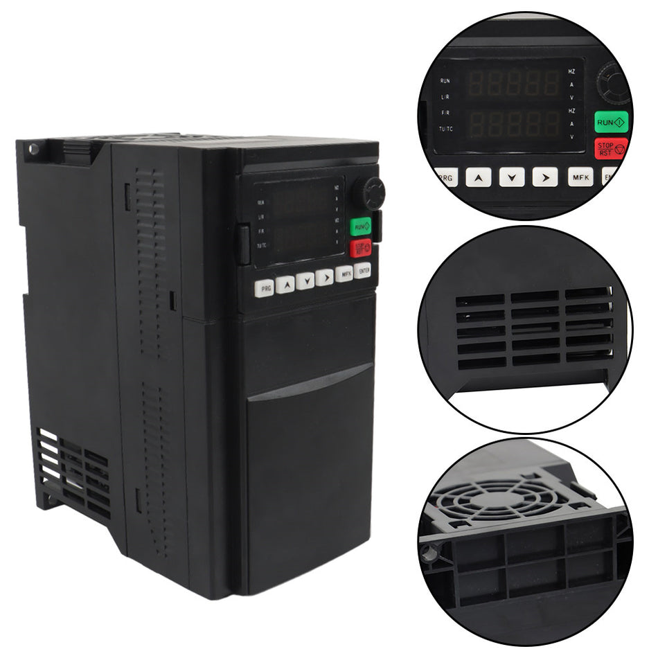 5.5KW 220V 7.5HP Variable Frequency Drive AC 1-3 Phase Converter VFD