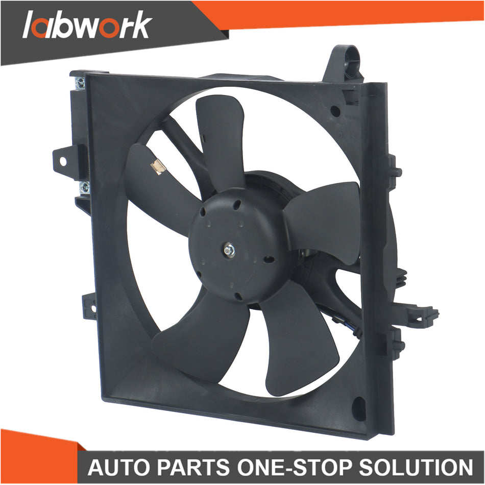 Labwork Radiator Cooling Fan with Shroud for Subaru Forester&Impreza 1999-2002