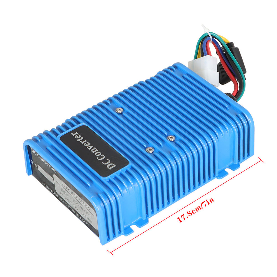 Reducer 30 AMP 36V/48V to 12V DC Converter For E-Z-GO Club Car Yamaha Golf Cart