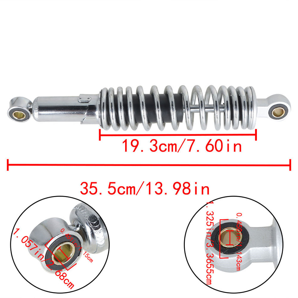 For Sportster XL883 1200 72 48 1979-2012 Pair Chrome Rear Shocks Absorber 320mm