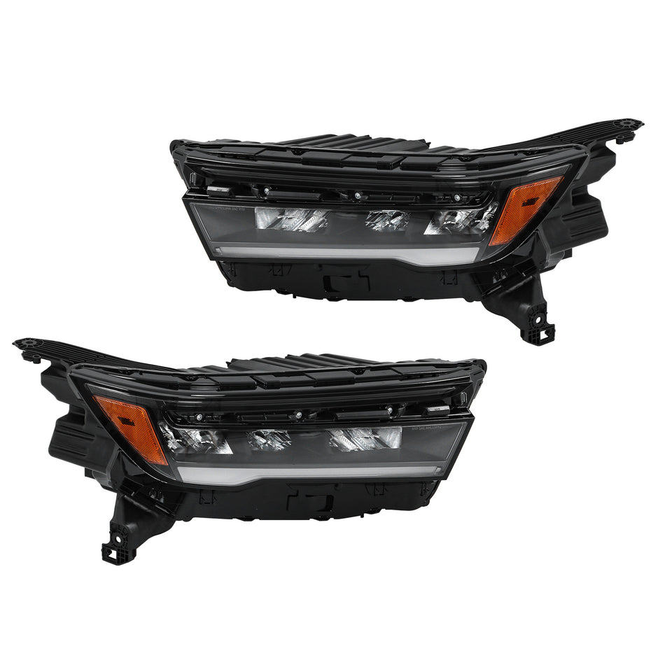 Labwork Right+Left Full LED Headlight Black Housing For 2023-2025 Honda Pilot
