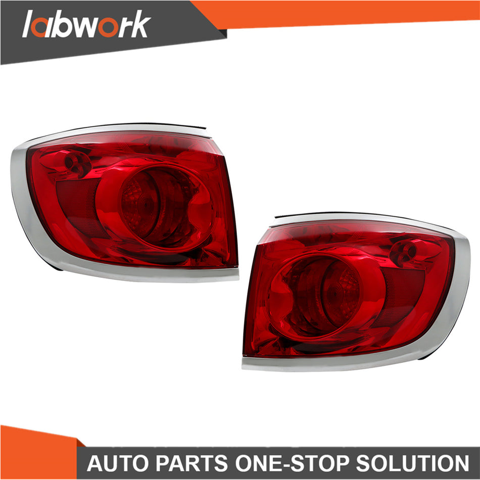 Labwork Tail Lights For 2008-2012 Buick Enclave Clear Lens Outer Left+Right Side