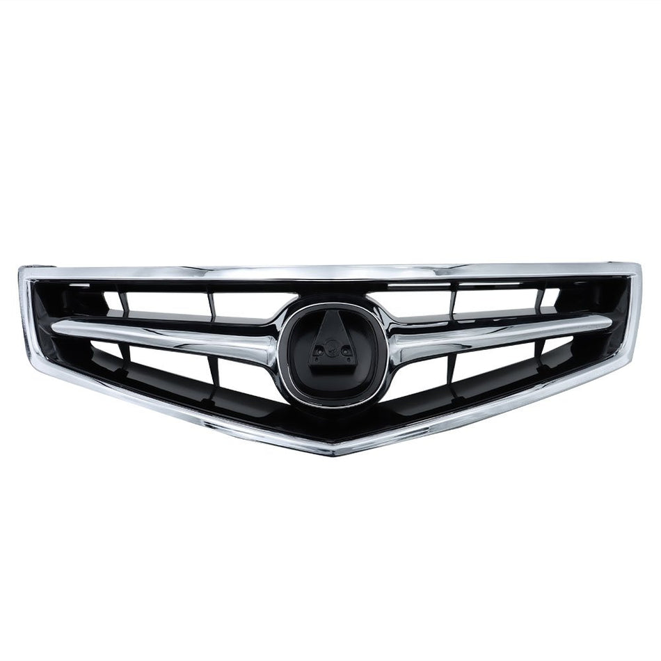 Labwork Front Bumper Grille Grill For Acura TSX 2006-2008 W/Chrome Molding