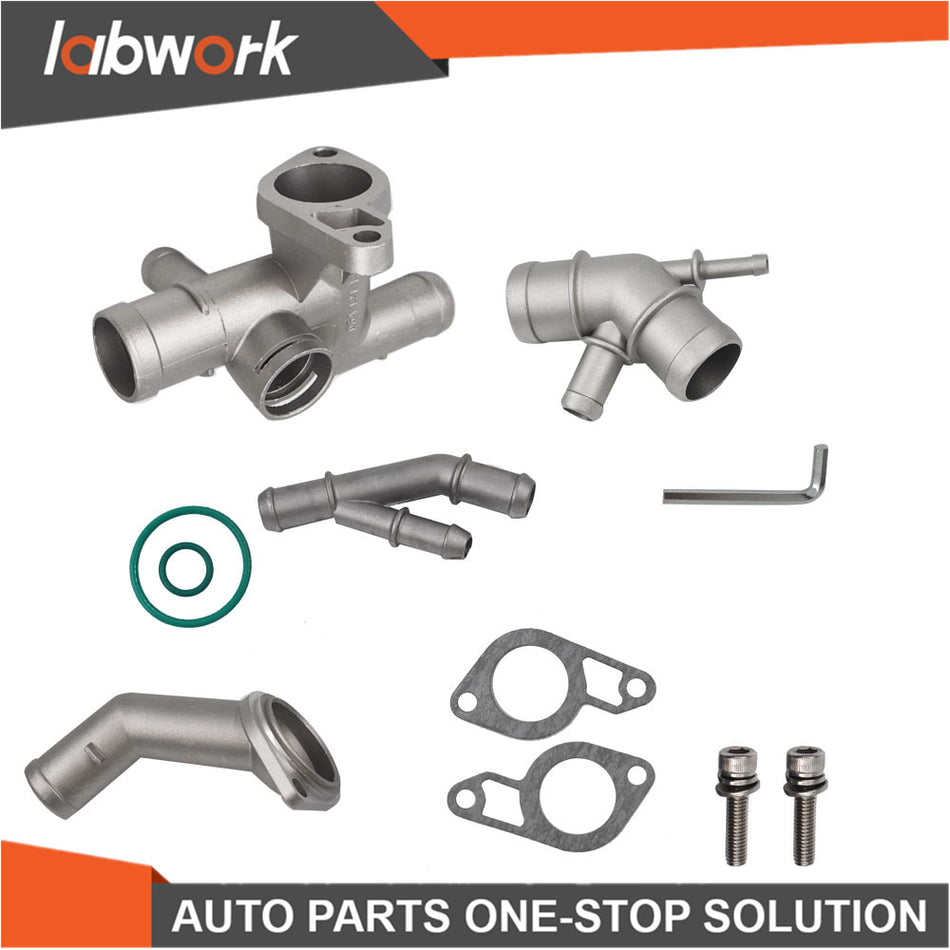 Labwork Cast Aluminum Coolant Flange For VW MK4 Golf Jetta GLI GTI TT 1.8T