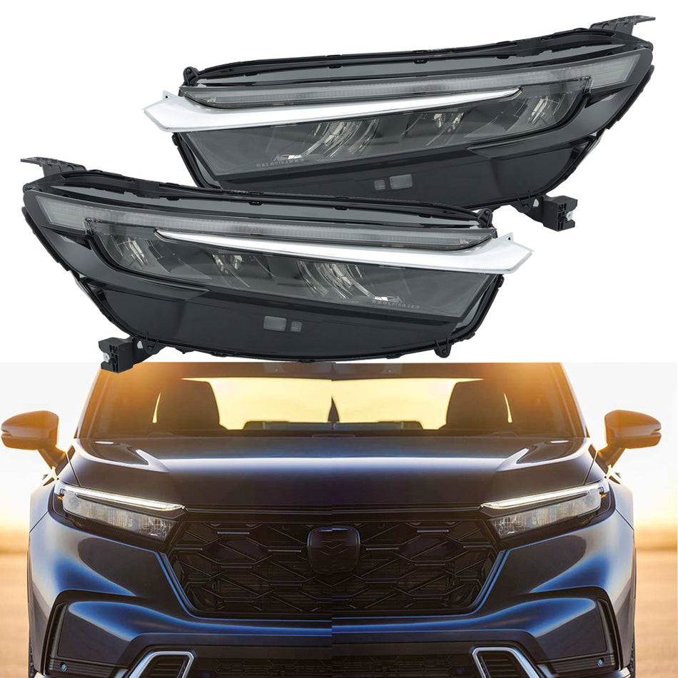 Labwork Left+Right LED Headlights Fit For 2023-2024 Honda CRV Electroplated Trim