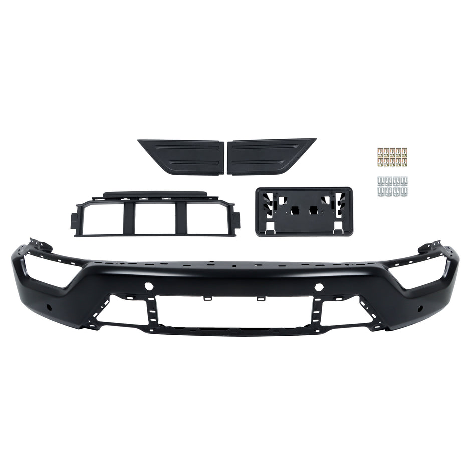 Labwork For Ford F150 2021-23 Front Bumper Face Bar 5PCS Black W/ 6 Sensor Holes