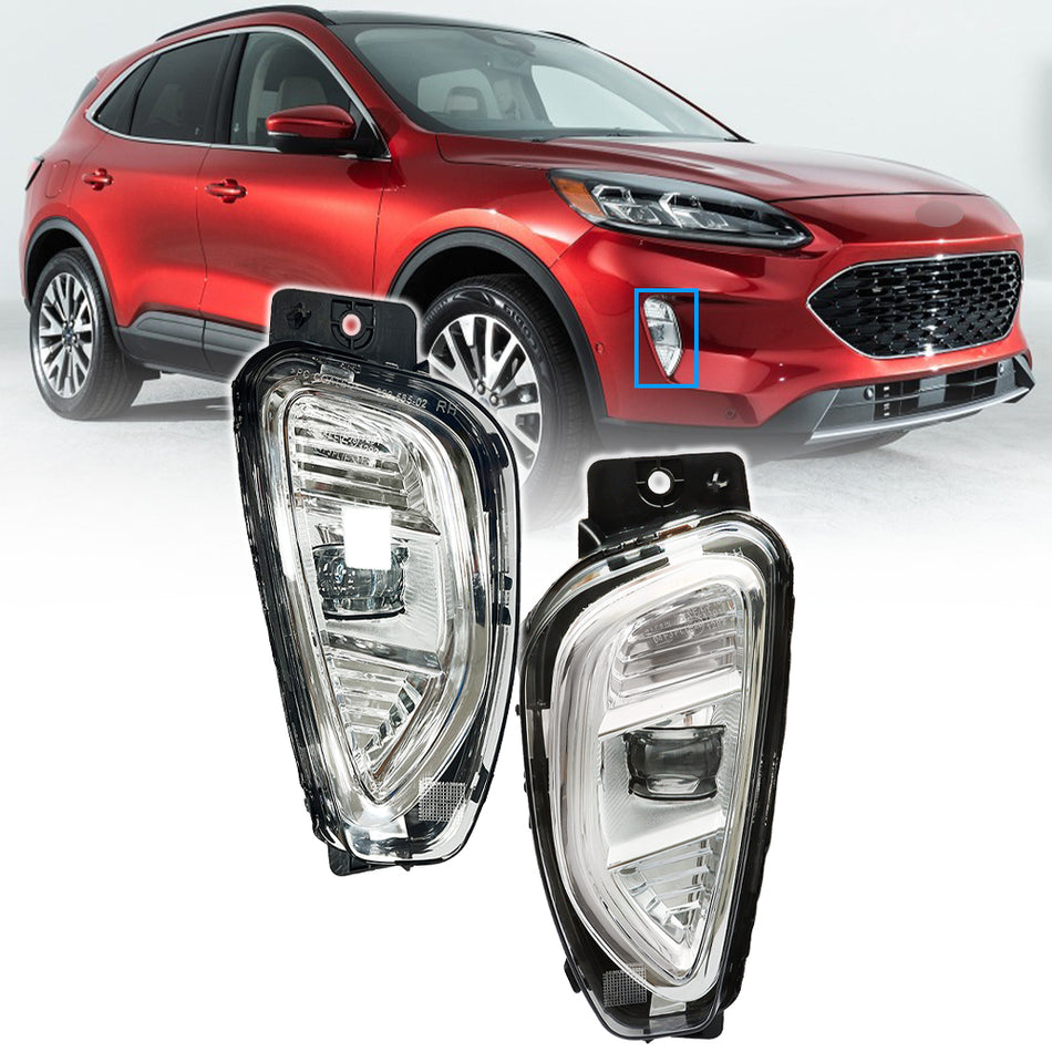 Labwork Left+Right Fog Lights For 2020-2022 Ford Escape LED Bumper Lamps+Switch