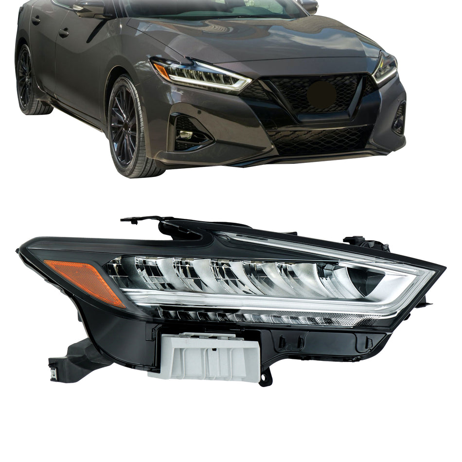 Labwork Right LED Headlights Assembly For 2019-2021 Nissan Maxima Chrome Housing