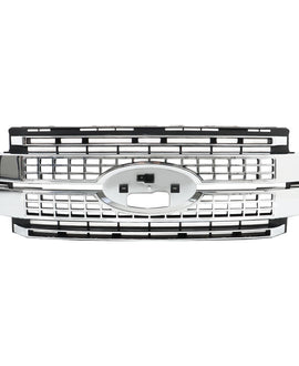 Labwork Front Grille For 2017-19 Ford Super Duty F-250 F-350 F-450 Chrome&Black