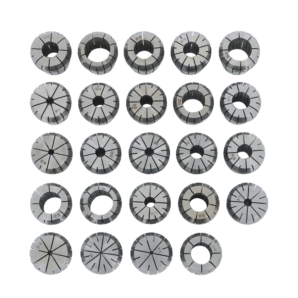 24Pack ER40 Spring Collets Common Size 3-26mm CNC Super Precision Milling