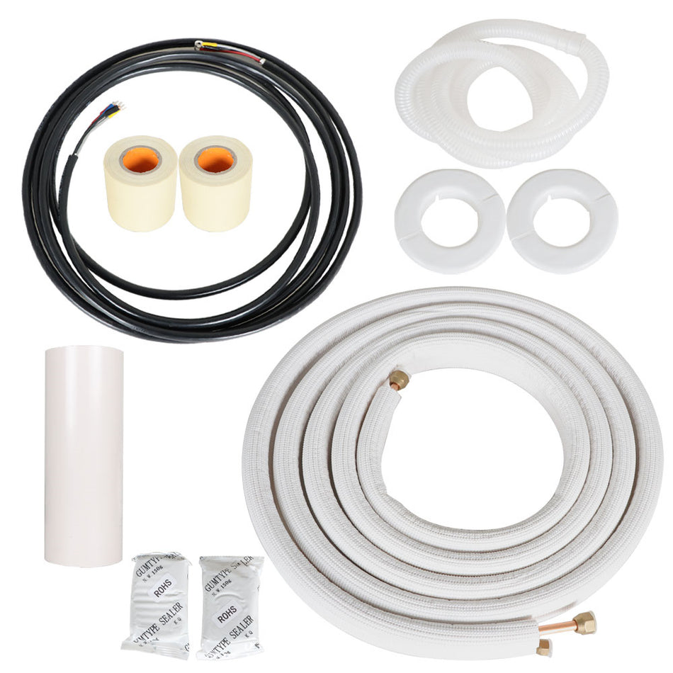 ALL-New 16 Feet 1/4In-3/8In Dia. Install Kit Fit For Mini Split Heat Pump System