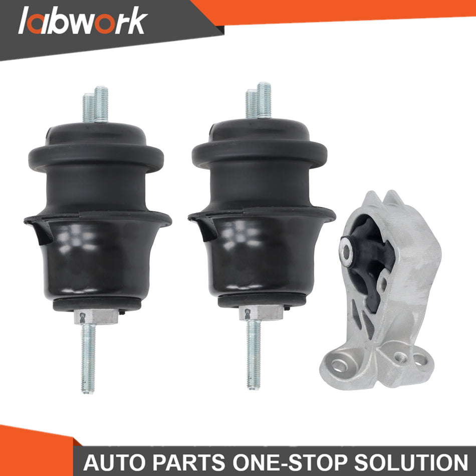 Labwork Front Engine Motor Mount 3PCS Set For Subaru Legacy&Outback 10-12 2.5L