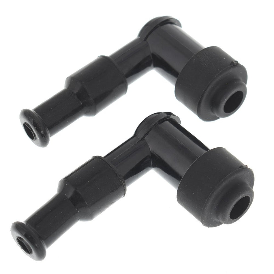2×Spark Plug Boot Cap Cover Resistor For LB05F 90 Degree ATV Motorcycle Snow