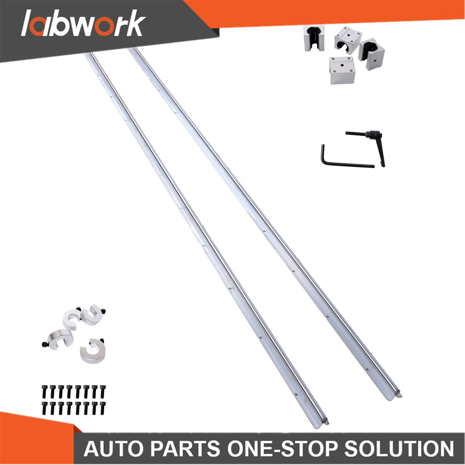 Labwork Complete SBR16 Rail System 2200mm with Limit Collars - DIY CNC Ready