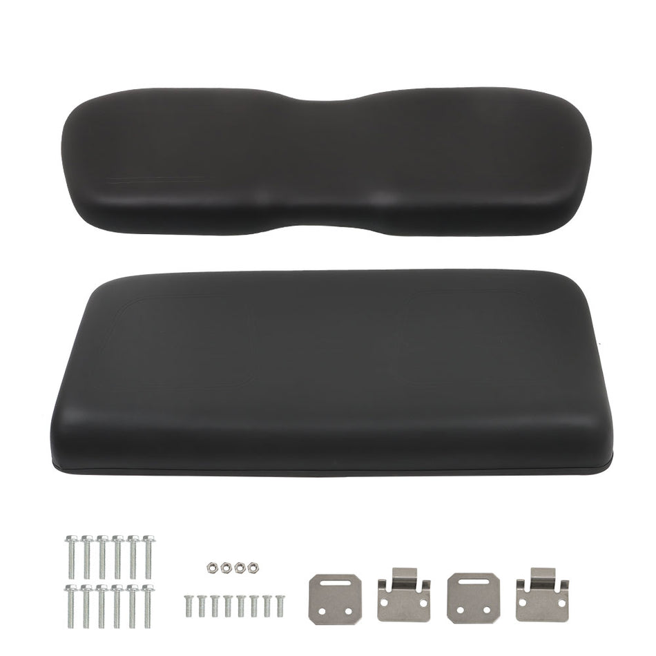 New Front Seat Bottom+Back Cushion For Club Car DS 2000.5-Up Golf Carts Black