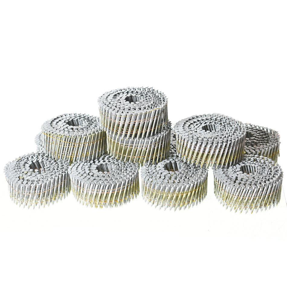 3600Pcs Siding Nails 1-3/4" × .092“ 15 Degree Collated Wire Coil Full Round Head