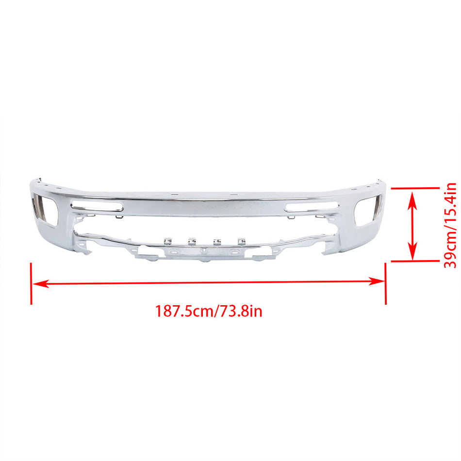 Labwork Front Bumper For 2019-2023 Ford Ranger Chrome Steel Without Sensor Holes