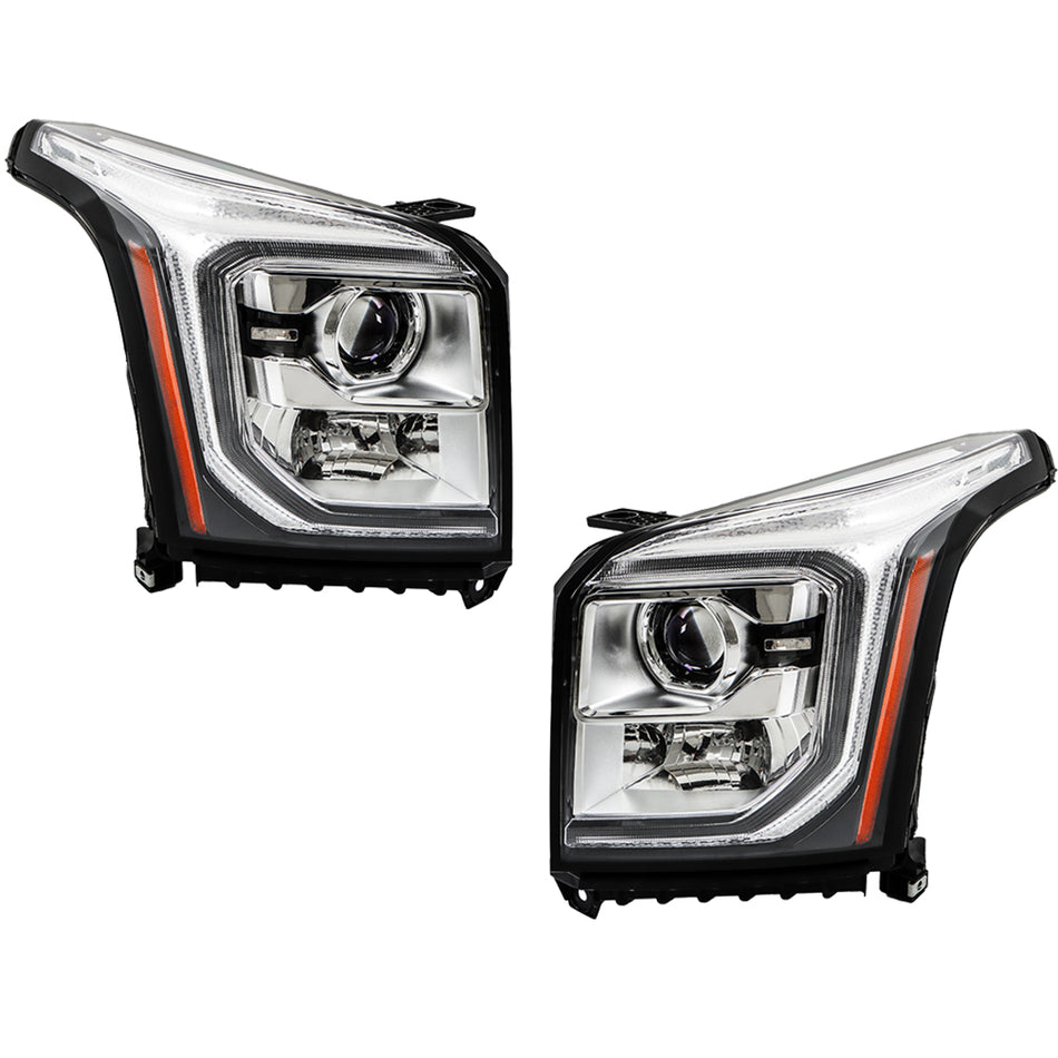Labwork Left+Right HID Headlight Fit For GMC Yukon XL 2015-2020 W/o Ballast+Blub