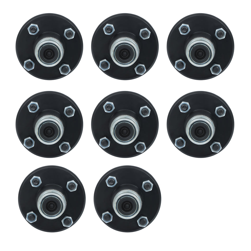 Labwork Trailer Axle Kit W/4 on 4" Bolt Idler 8Pack 1" Hub & Round BT8 Spindle