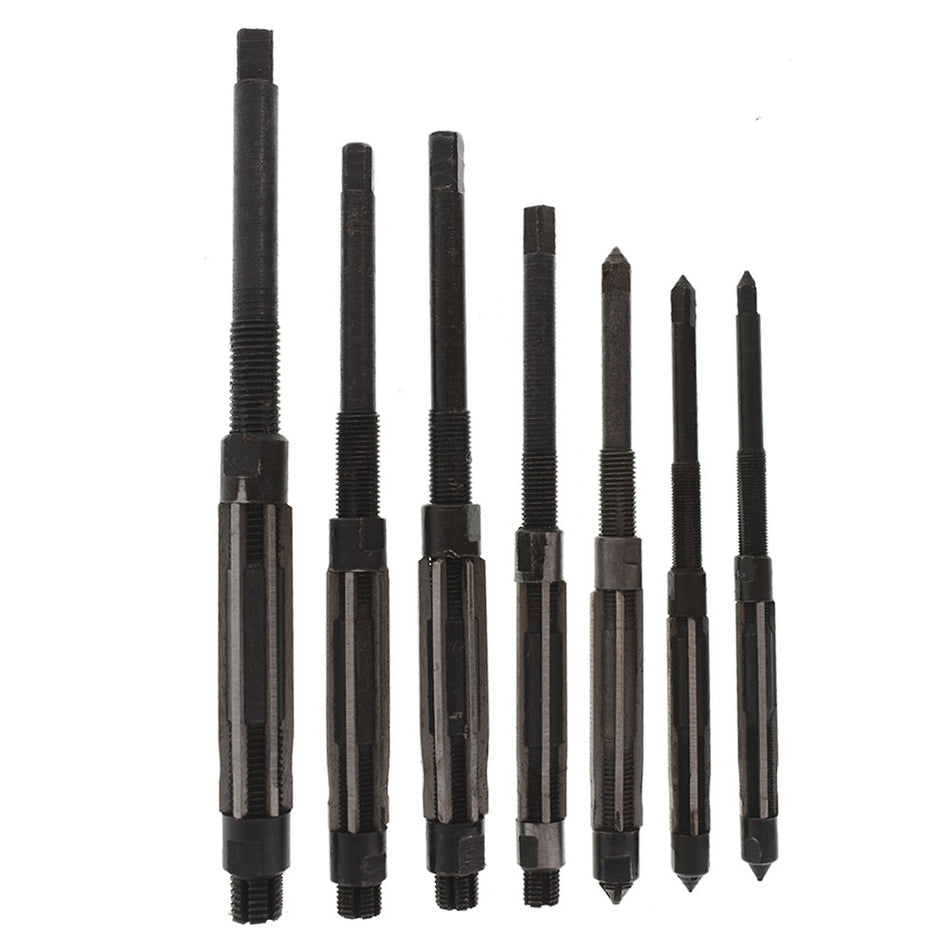 7Pcs Adjustable Hand Reamers Set, HV to H3,1/4" to 15/32", HSS,