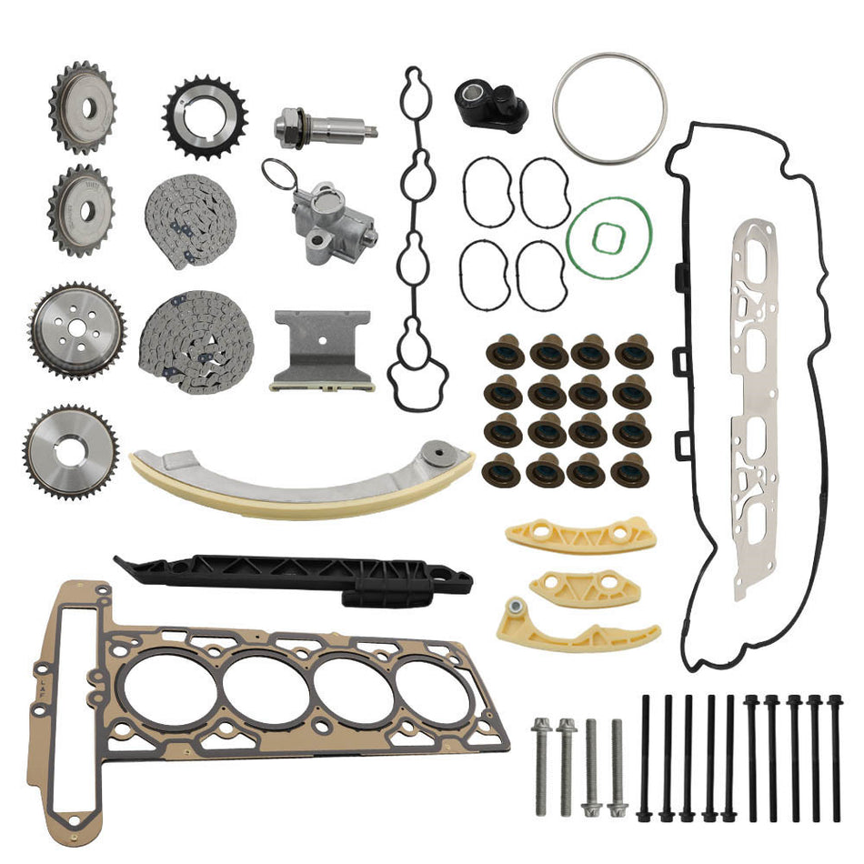 Labwork Timing Chain Kit w/ Head Gasket Set For Chevrolet Malibu Equinox L4 2.4L