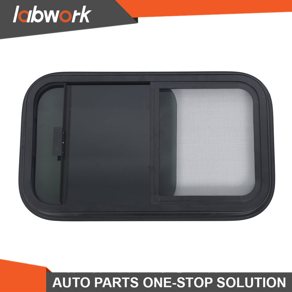 Labwork 24"Wx15"H RV Window Fit Camper Cargo Trailer Horizontal Sliding Window