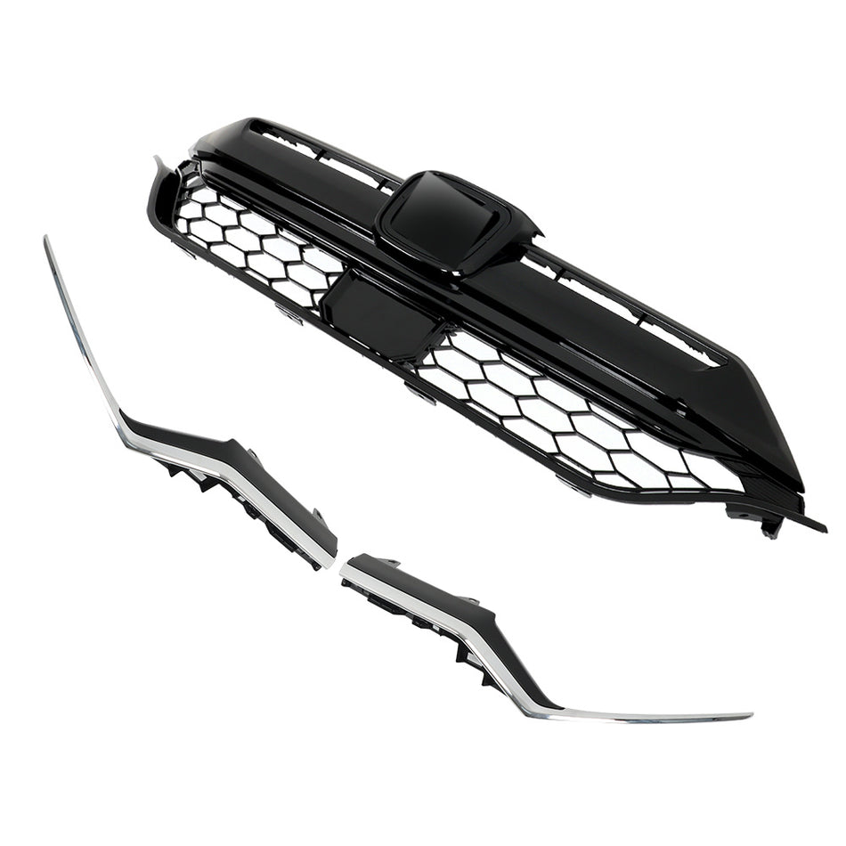 Labwork Chrome Trim Decor Strip & Front Bumper Grille For Honda CR-V 2020-2022