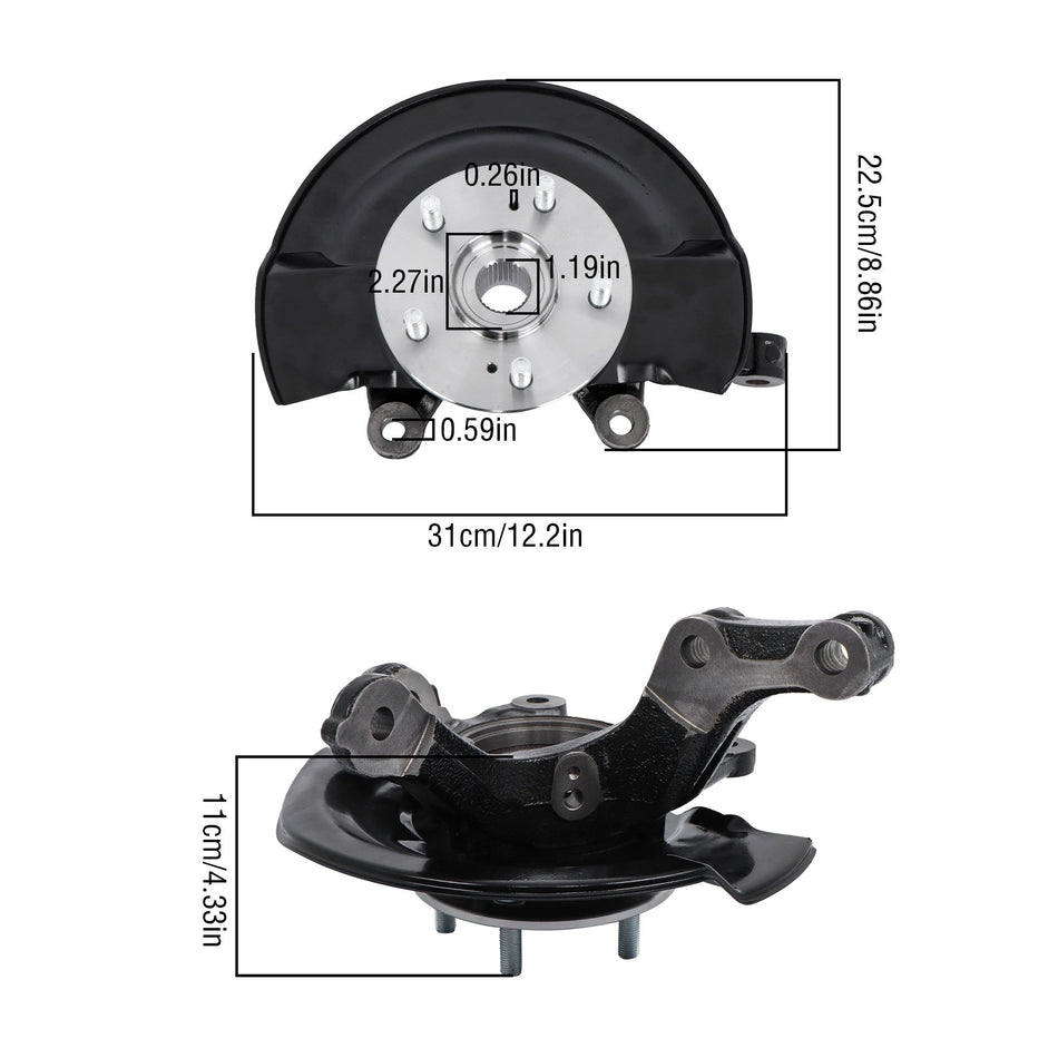 Labwork Steering Knuckle & Wheel Hub Bearing Assembly For Honda CR-V 2007-2009
