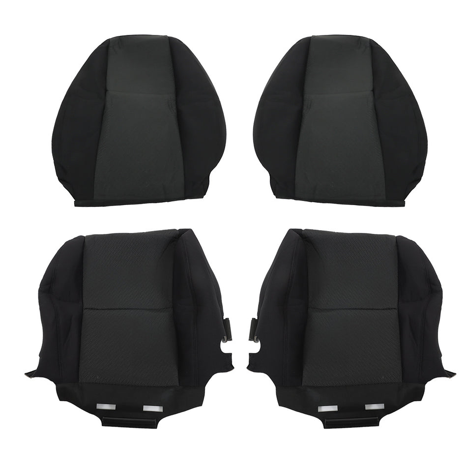 Labwork Pair Seat Cover For 2007-2014 Chevy Silverado 1500 2500HD Bottom Top