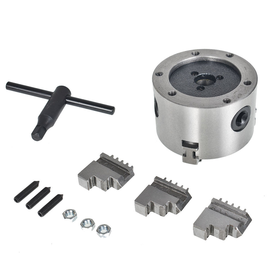 3 Jaw Lathe Chuck Manual Chuck 3" Self-centering Lathe Drilling Part K11-80 80mm