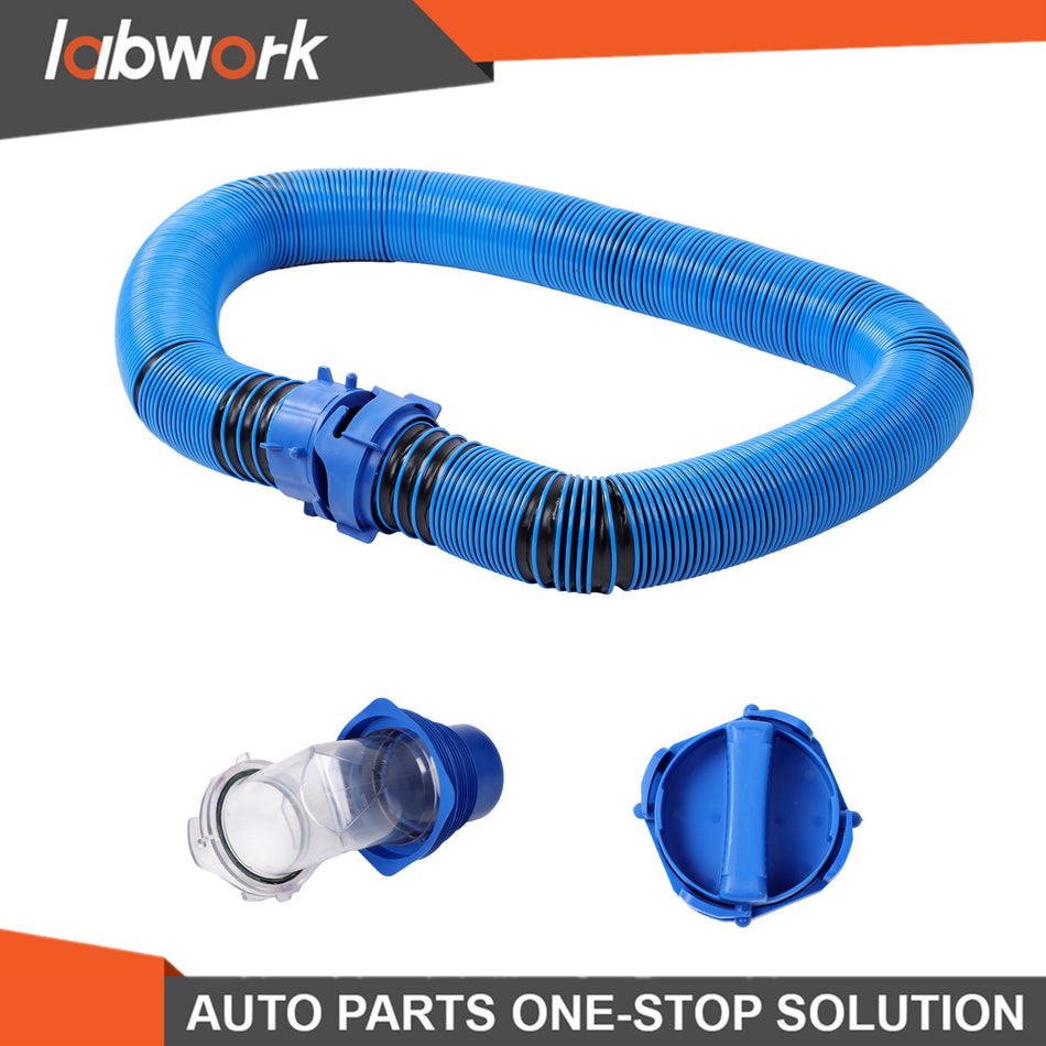 Labwork 15ft Camper/RV Sewer Hose Kit, Clear Elbow Fitting With 4-in-1 Adapter