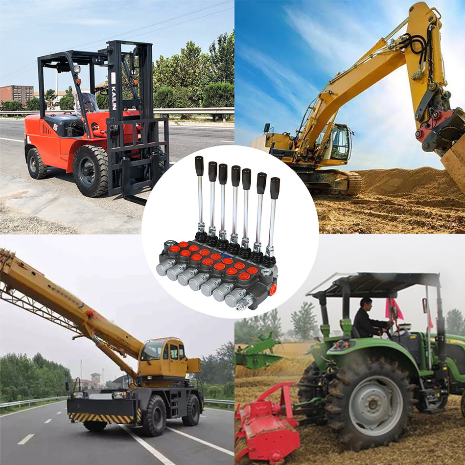 New 7 Spool Hydraulic Directional Control Valve 13 GPM, 3600 PSI, SAE Interface