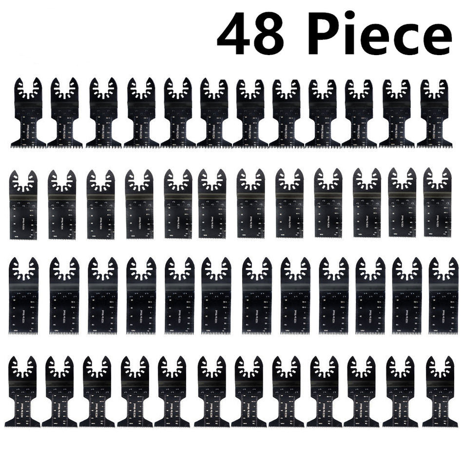 48 Pack Bi-metal Oscillating Multi Tool Saw Blades Wood Metal Cut Cutter New