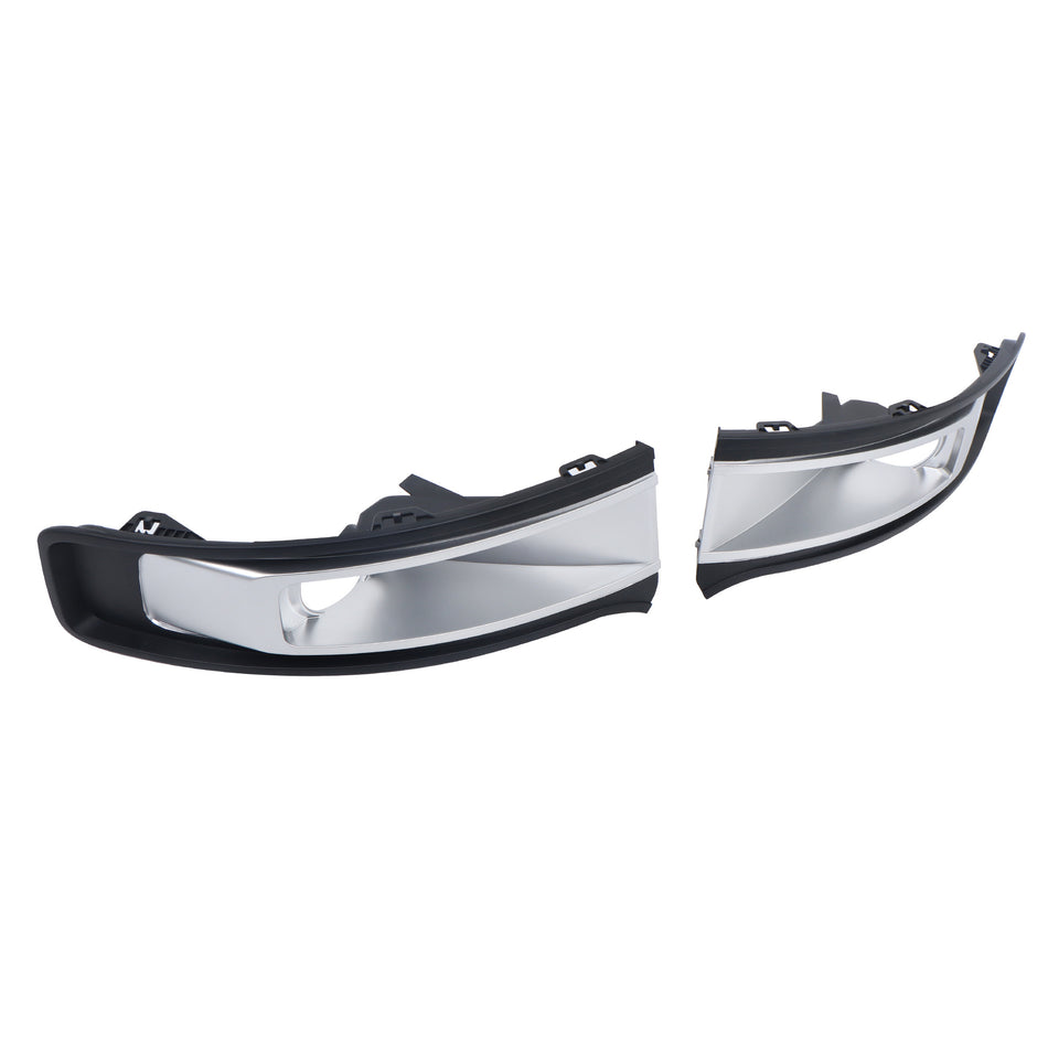 Labwork Fog Light Cover Silver Set For 2013-2019 Ford Flex Passenger+Driver side