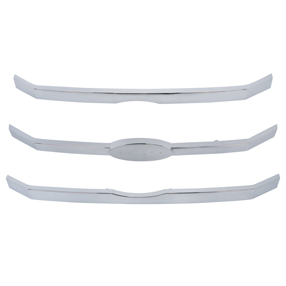Labwork Front Upper Grille Grill Bars Insert Chrome For 2009-2012 Ford Flex 3PC